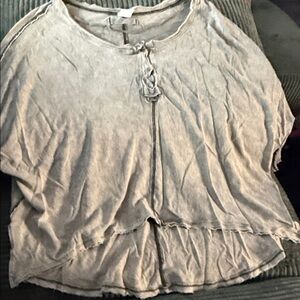 FP Movement by Free People Gray Short Sleeve Top